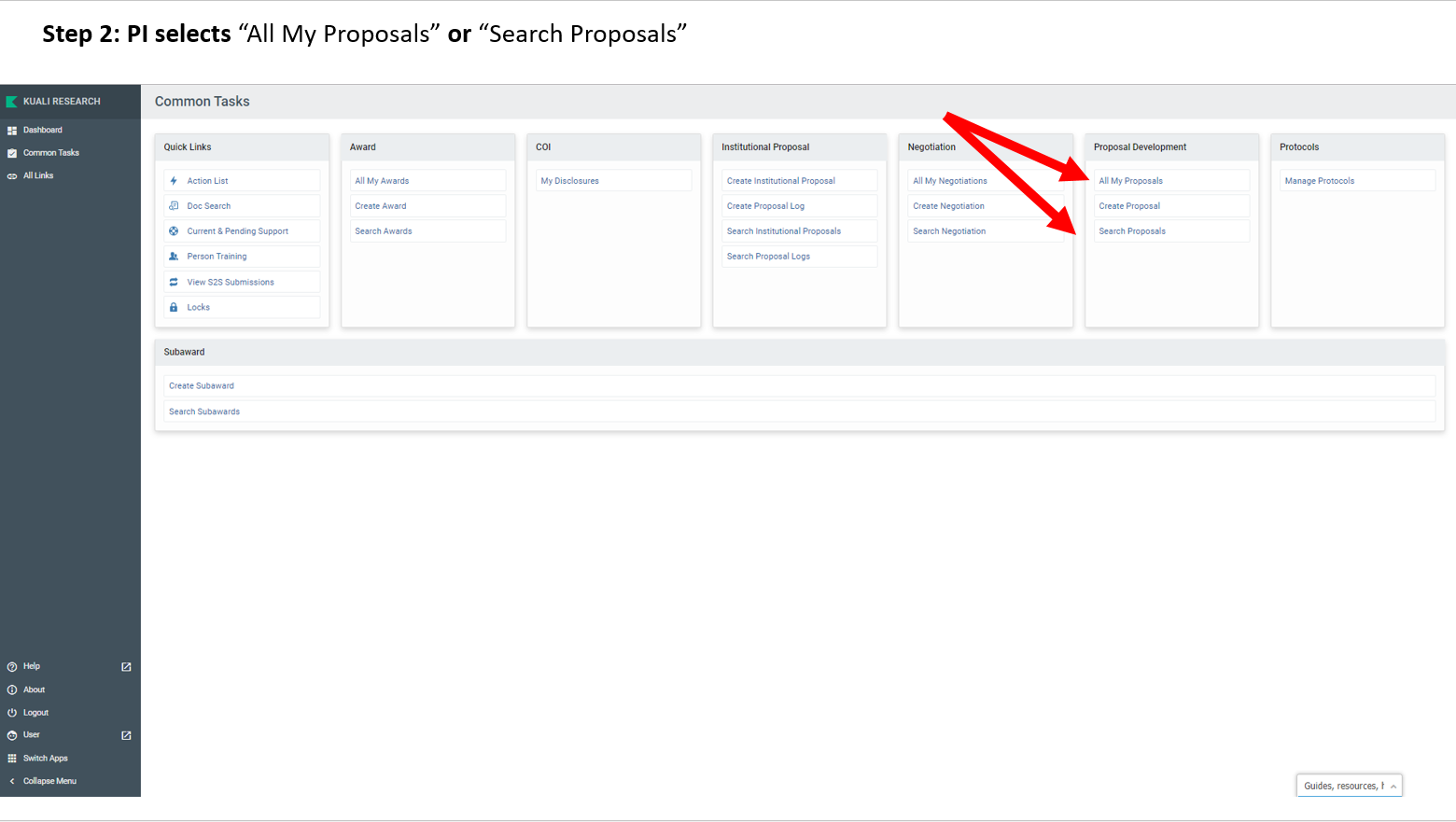 step two on how to view a proposal